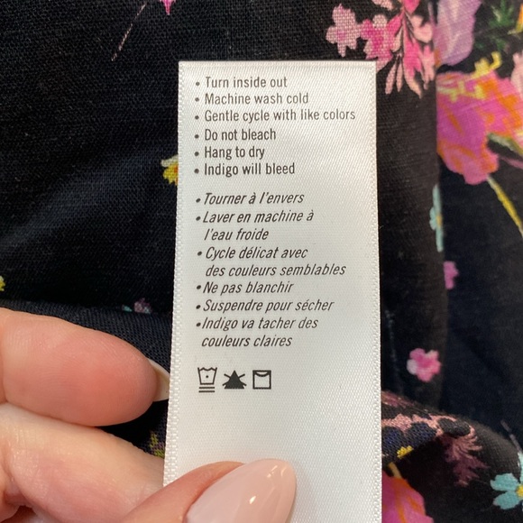 NWOT PAIGE Long Sleeve Wrap Top with Floral Print - Picture 5 of 5